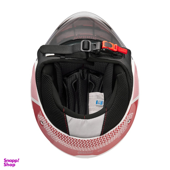 کلاه کاسکت بدون فک فلش مدل 852 glossy pink-white