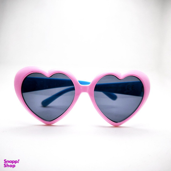 عینک آفتابی دخترانه سیتی ویژن مدل قلب پلاریزه کد 078068 رنگ صورتی روشن