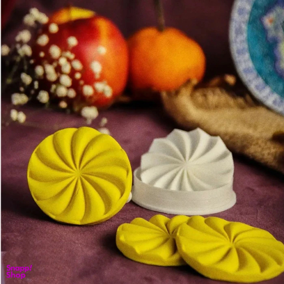 کاتر شیرینی پزی به گز مدل شیرینی فرفره ای مجموعه 2 عددی