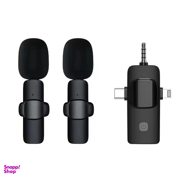 میکروفون یقه ای بی‌سیم مدل K15 بسته ۲ عددی