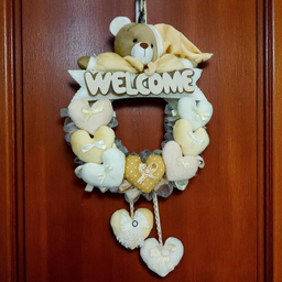 آویز تزیینی اتاق کودک طرح خرس نانان مدل Welcome کد W/Crm