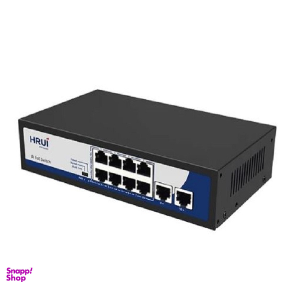 سوئیچ PoE شبکه 8 پورت اچ آر یو آی مدل HRUI HR900-AF-82N