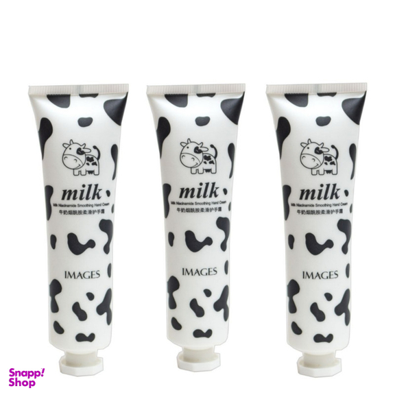 کرم مرطوب کننده دست و صورت ایمجز مدل شیر گاو مناسب انواع پوست حجم 30 میلی لیتر بسته 3 عددی