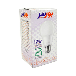 لامپ LED حبابی 12 وات بورسر مدل A65 پایه E27 پک 6 عددی