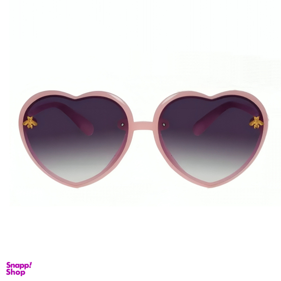 عینک آفتابی دخترانه مدل شاین دار طرح قلبی کد 2