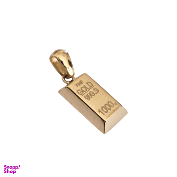 پلاک گردنبند طلا 18 عیار زنانه لوتوس مدل شمش کد J-0915-78
