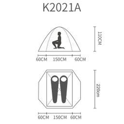 چادر کله گاوی جیلو مدل K2021-A سه نفره
