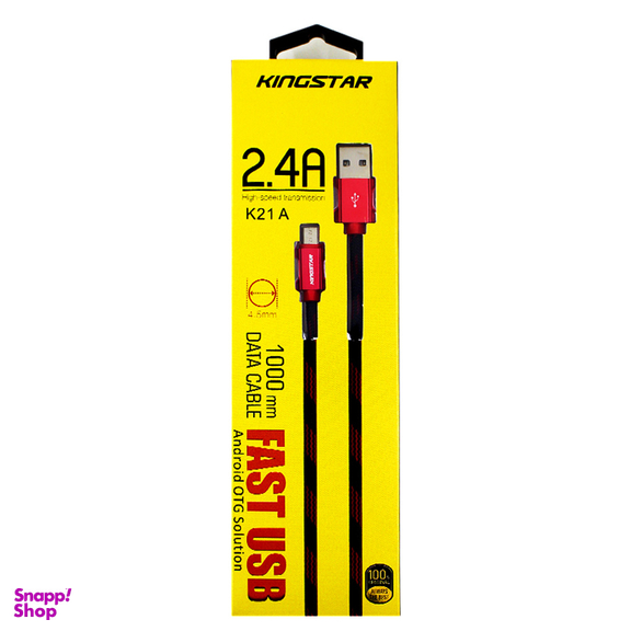 کابل تبدیل USB به microUSB کینگ استار مدل K21a طول 1 متر