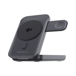پاوربانک و استند مگ سیف پاورولوژی مدل Powerology  Qi2 ظرفیت 10000 میلی‌ آمپر ساعت