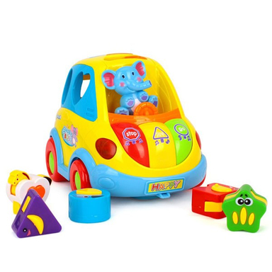 بازی آموزشی هولا مدل ماشین موزیکال با اشکال هندسی فیلی