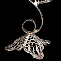 شمعدان ملیله کاری مدل گلبرک کد M-01 مجموعه 2 عددی