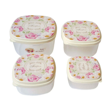 ظرف نگهدارنده زیبا مدل q34 مجموعه 4 عددی