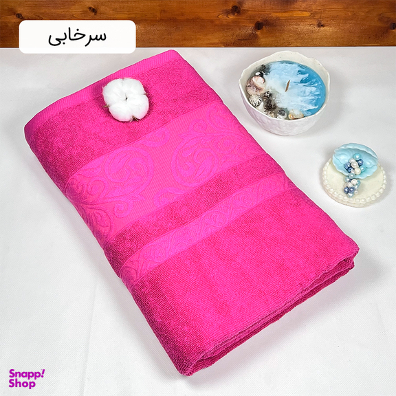 حوله حمامی دنیز طرح آنیسا سایز 100×160 سانتی متر