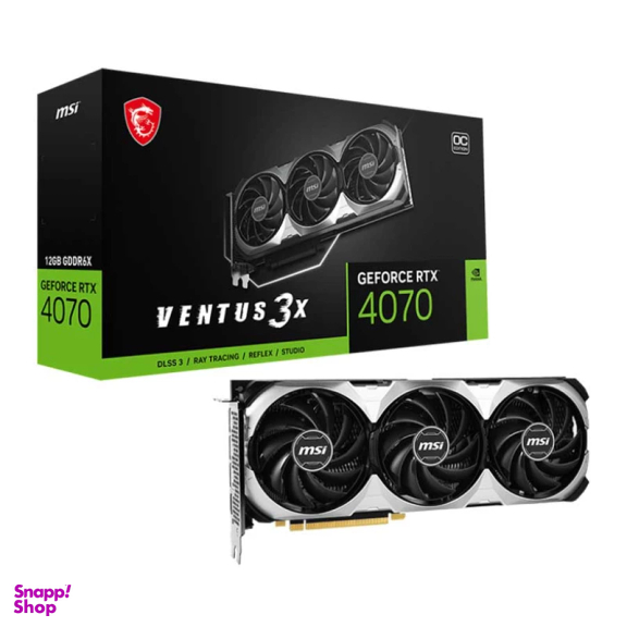 کارت گرافیک ام اس آی مدل GeForce RTX 4070 VENTUS 3X 12G OC GDDR6X
