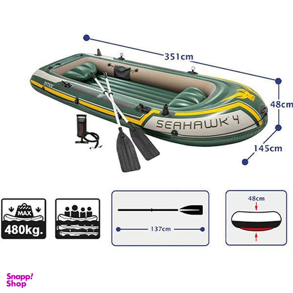 قایق بادی 4 نفره اینتکس مدل Seahawk کد 68351