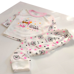 ست تیشرت و شلوار نوزادی مدل خرس و بستنی کد 4012