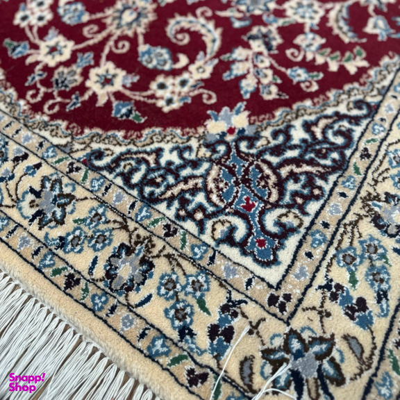 فرش دستبافت طرح نائین کل ابریشم