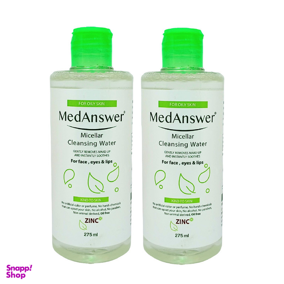 محلول پاک کننده آرایش مدانسر مدل Teatree oil حجم 275 میلی لیتر مجموعه 2 عددی