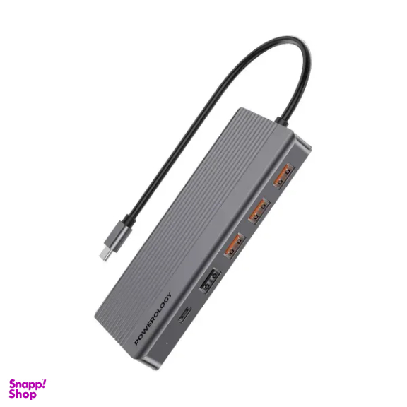 USB هاب مولتی پورت پاورولوژی مدل 13in1 Slim P131HBCGY