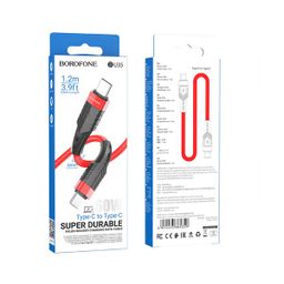 کابل USB-C بروفون مدل BU35 60W طول 120 سانتی متر