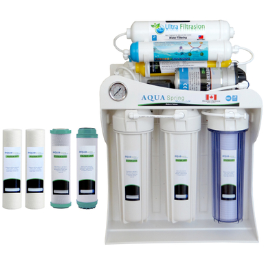 دستگاه تصفیه کننده آب آکوآ اسپرینگ مدل UF-SF3800 به همراه 4 عدد فیلتر دستگاه تصفیه آب کد 01
