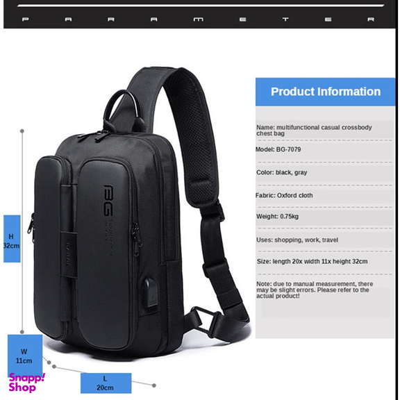 کیف کراس بادی مردانه بنج مدل BN-7079