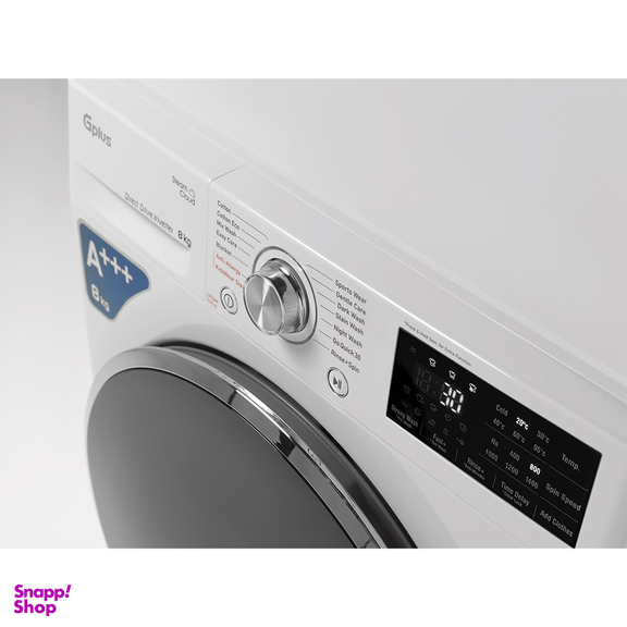 ماشین لباسشویی جی پلاس مدل GWM-M880-IND ظرفیت 8 کیلوگرم