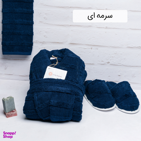 سرویس حوله پالتویی 3 تکه هیرو طرح سالوینو سایز 135 سانتی متر