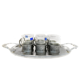 ست فنجان و نعلبکی مدل رز بسته 12 عددی