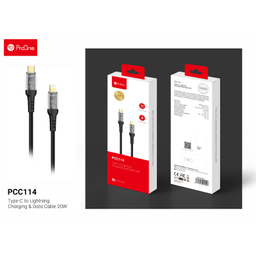کابل تبدیل USB-C به لایتنینگ  پرووان مدل PCC114 20W طول 1 متر