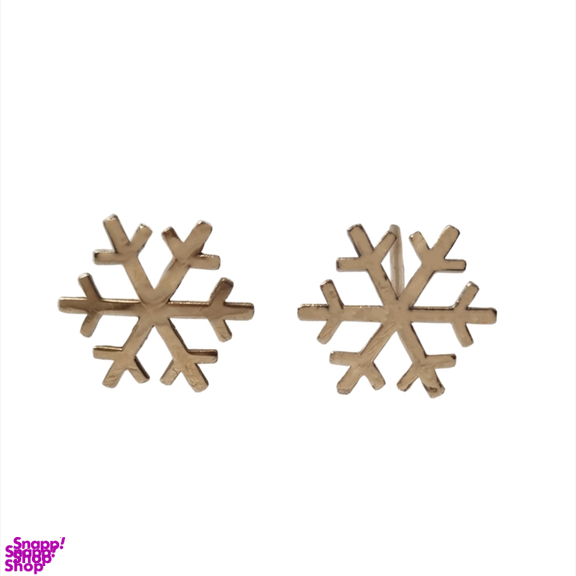 گوشواره طلا 18 عیار زنانه گوزن طرح دونه برف زمستان کد 7tgkf3
