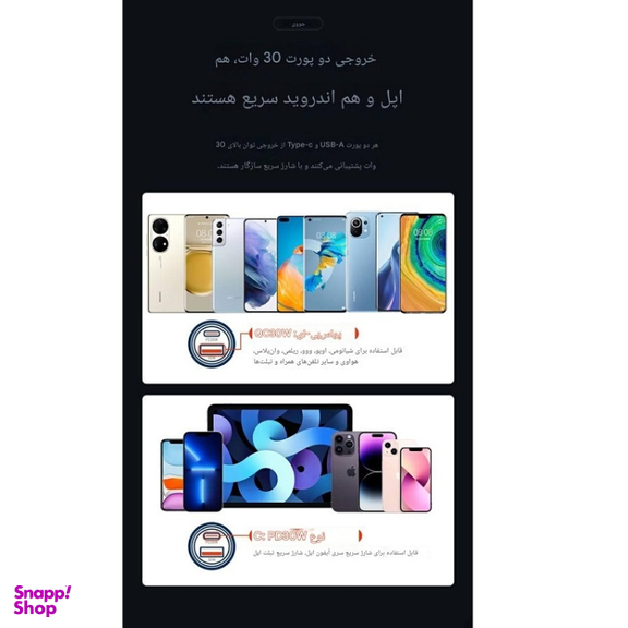 شارژر فندکی 30 وات 2 پورت جووی کد JC-136