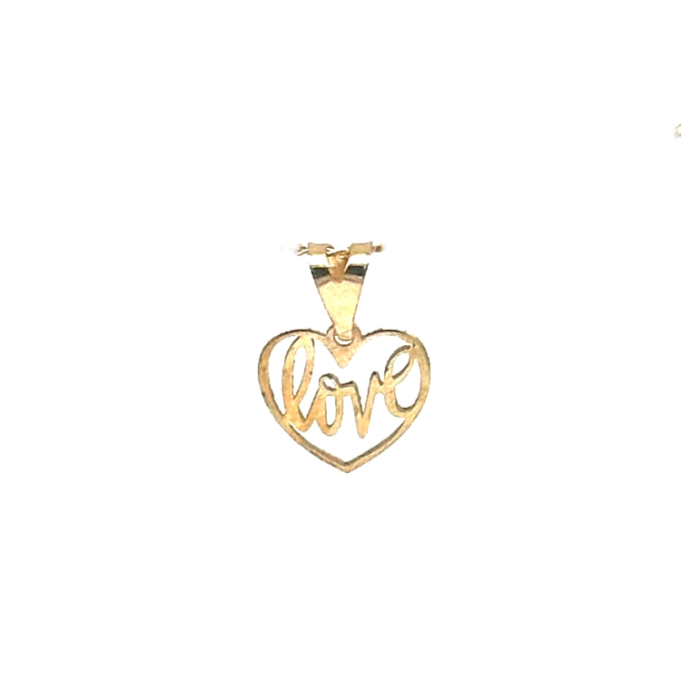 پلاک گردنبند طلا ۱۸ عیار زنانه حسام گالری مدل لاو کد p7