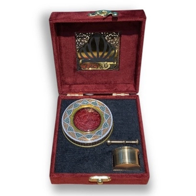 زعفران کادویی زرتاج مدل پنجره نگین وزن 0.5 مثقال