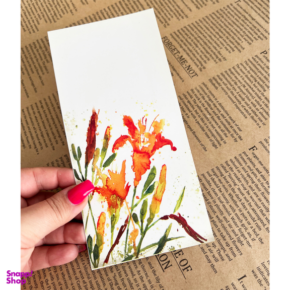 کارت پستال هدیه طرح گل کد JAM.15 بسته 12 عددی