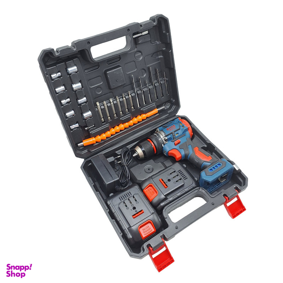 دریل پیچ گوشتی شارژی براشلس صنعتی باس مدل 48VF مجموعه 29 عددی