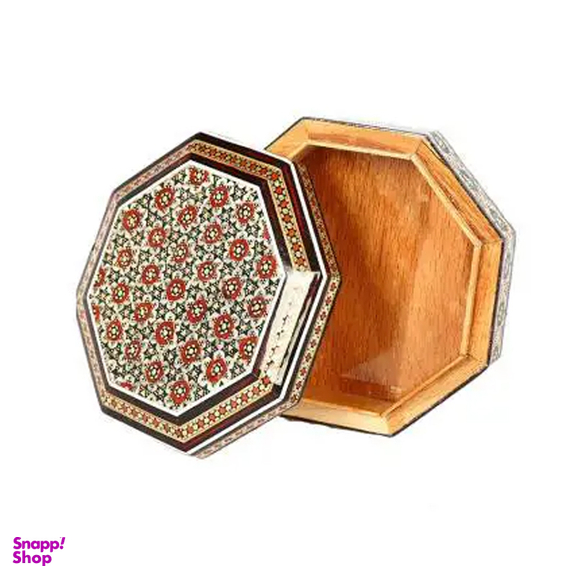 جعبه سکه خاتم کاری 8 ضلعی