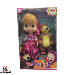 عروسک ناب سل مدل ماشا و آقا خرسه مجموعه 2 عددی