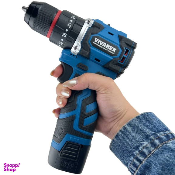 دریل شارژی چکشی 16.8 ولت ویوارکس مدل VR1682H-BL-BLUE