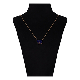 گردنبند طلا 18 عیار زنانه سین سان طرح حلقه ای فلامینگو مدل A52