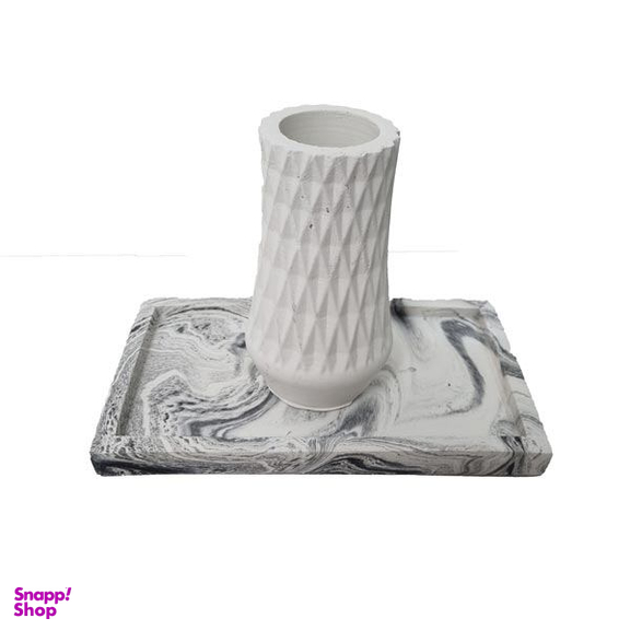 سینی و گلدان سنگ مصنوعی مدل رنگین