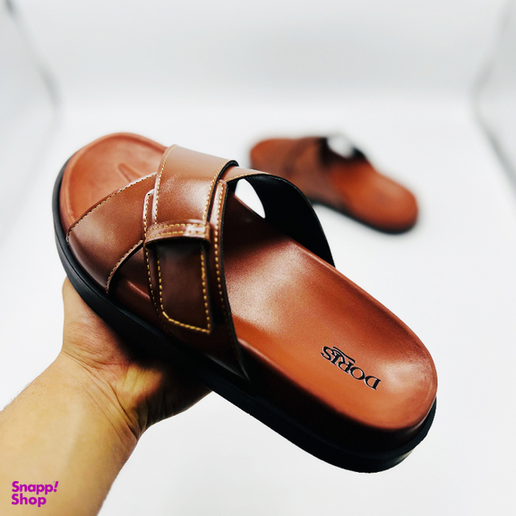 صندل مردانه دوریس مدل پدرام طبی کد 03 رنگ عسلی