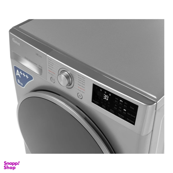 ماشین لباسشویی جی پلاس مدل GWM-P88W ظرفیت 8 کیلوگرم