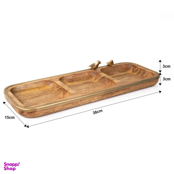 اردو خوری مستطیل 3 خانه گلد کیش مدل GK829420