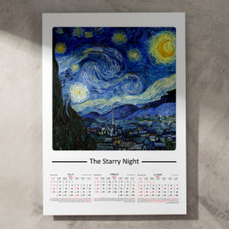 تقویم دیواری سال 1403 خندالو مدل ونگوک Van Gogh کد A1