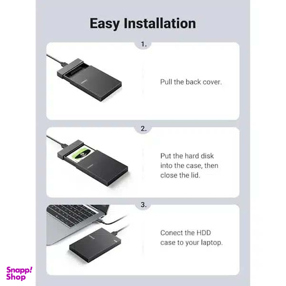 باکس هارد 2.5 اینچ HDD/SSD USB 3.0 یوگرین مدل CM471
