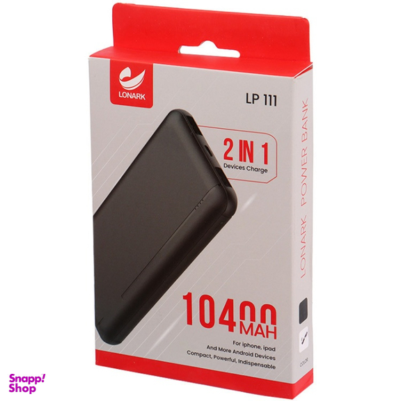 پاوربانک لونارک مدل LP111 ظرفیت 10400 میلی‌ آمپر ساعت