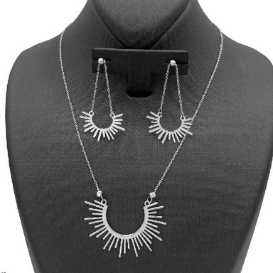 نیم ست نقره زنانه مدل خورشید درخشان کد 0209