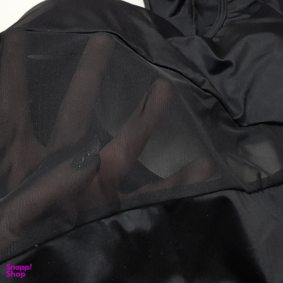 مایو زنانه ماییلدا مدل پددار یک تکه توری کد 4229-705 رنگ مشکی