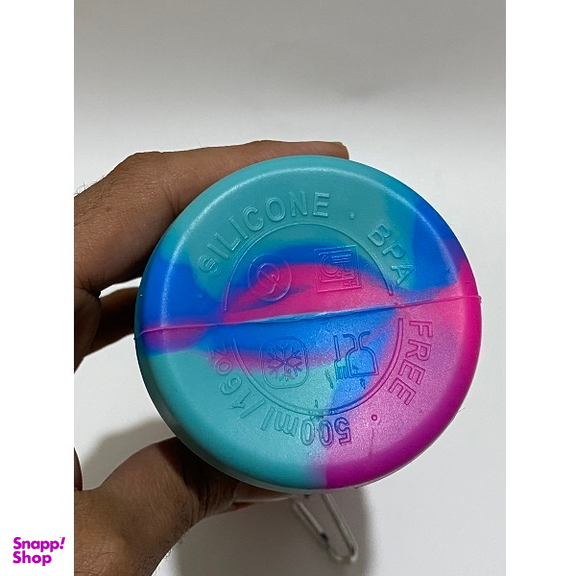 قمقمه سیلیکونی مدل تاشو کد GHCAB گنجایش 0.5 لیتر